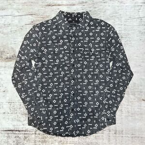 Shouthouse M Long Sleeve Aztec Print Shirt